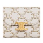 CELINE SMALL FLAP WALLET TRIOMPHE IN TRIOMPHE CANVAS TAN