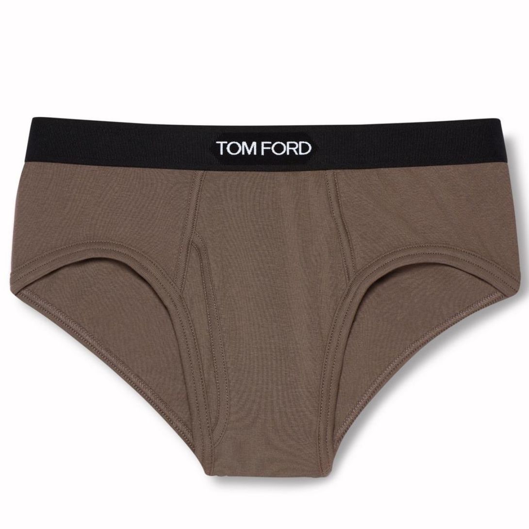 5 TOM FORD COTTON BRIEFS BROWN