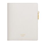 CELINE COMPACT WALLET TRIOMPHE CHARMS IN GRAINED CALFSKIN BLACK