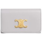 CELINE KEY CASE TRIOMPHE IN SHINY CALFSKIN BLACK