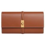 CELINE LARGE WALLET 16 IN SATINATED CALFSKIN BLACK