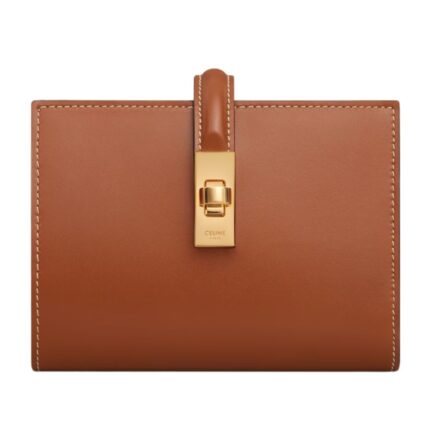 CELINE WALLET WITH COIN PURSE 16 IN SATINATED CALFSKIN BLACK