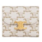 CELINE SMALL FLAP WALLET TRIOMPHE IN TRIOMPHE CANVAS TAN