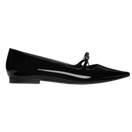 CELINE SUZY POINTY TOE BALLERINA IN PATENT CALFSKIN BLACK