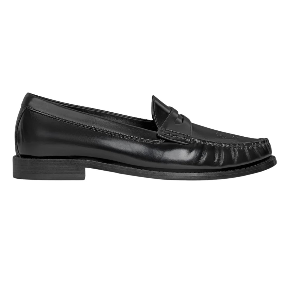 5 CELINE VIVIENNE LOAFER IN POLISHED BULL BLACK