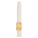 CELINE MEDIUM REVERSIBLE FRAMED TRIOMPHE BELT IN TAURILLON BLACK-WHITE COTTON