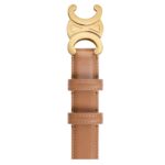 CELINE MEDIUM TRIOMPHE BELT IN TAURILLON LEATHER BRONZE