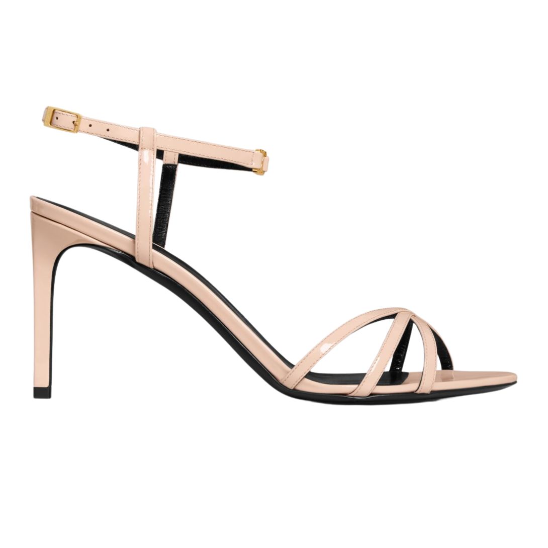 5 CELINE SOIR SANDAL IN PATENT CALFSKIN BLUSH