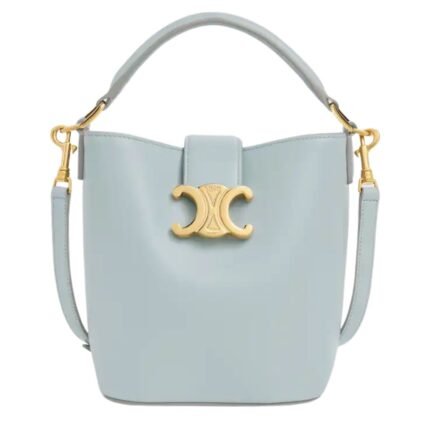 CELINE MINI BUCKET LOUISE IN SMOOTH CALFSKIN ICE BLUE