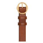 CELINE MEDIUM TWIN TRIOMPHE BELT IN VINTAGE CALFSKIN CAMEL