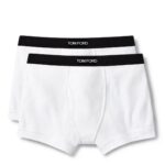 TOM FORD COTTON BOXER BRIEFS TWO PACK BLACK