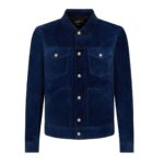 TOM FORD CASHMERE SUEDE WESTERN JACKET AMETHYST