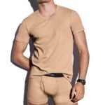 TOM FORD COTTON V NECK T SHIRT NUDE