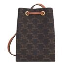 CELINE MICRO SAILOR IN TRIOMPHE CANVAS AND CALFSKIN TAN