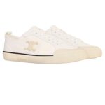 CELINE ALAN SNEAKERS WITH TRIOMPHE IN CANVAS OPTIC WHITE