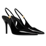 CELINE JUDY TRIOMPHE STILETTO PUMP IN PATENT CALFSKIN BLACK