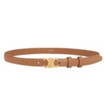 CELINE SMALL TRIOMPHE BELT IN TAURILLON LEATHER BRONZE