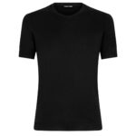 TOM FORD PLACED RIB CREW NECK BLACK