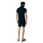 TOM FORD SILK BLEND PIQUET POLO BLACK