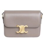 CELINE TEEN TRIOMPHE BAG IN SHINY CALFSKIN BRONZE