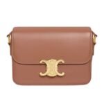 CELINE TEEN TRIOMPHE BAG IN SHINY CALFSKIN SOFT YELLOW