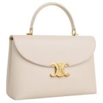CELINE MEDIUM NINO BAG IN SMOOTH SATINATED CALFSKIN PALE BEIGE