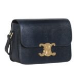 CELINE TEEN TRIOMPHE BAG IN LIZARD NAVY BLUE