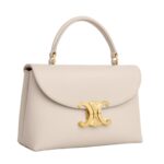 CELINE TEEN NINO BAG IN SMOOTH SATINATED CALFSKIN PALE BEIGE