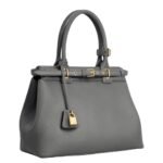 CELINE CONTI BAG IN SUPPLE GRAINED CALFSKIN ANTHRACITE