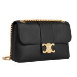 CELINE MEDIUM VICTOIRE BAG IN SUPPLE GRAINED CALFSKIN BLACK