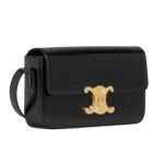 CELINE SHOULDER BAG CLAUDE IN SHINY CALFSKIN BLACK