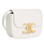 CELINE MINI CLAUDE IN SHINY CALFSKIN WHITE