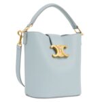 CELINE MINI BUCKET LOUISE IN SMOOTH CALFSKIN ICE BLUE