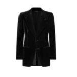 TOM FORD FLUID VELVET SHELTON COCKTAIL JACKET NAVY