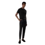 TOM FORD PLACED RIB CREW NECK BLACK