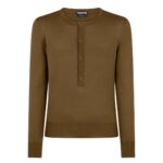 TOM FORD SILK VANISE HENLEY DARK OLIVE