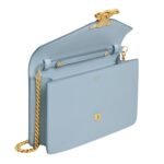 CELINE WALLET ON CHAIN MARGO IN SHINY CALFSKIN ICE BLUE