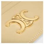 CELINE CARD HOLDER TRIOMPHE IN SHINY CALFSKIN SPRING YELLOW