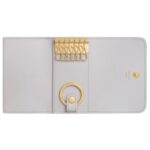 CELINE KEY CASE TRIOMPHE IN SHINY CALFSKIN CLOUDY GREY