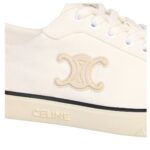 CELINE ALAN SNEAKERS WITH TRIOMPHE IN CANVAS OPTIC WHITE
