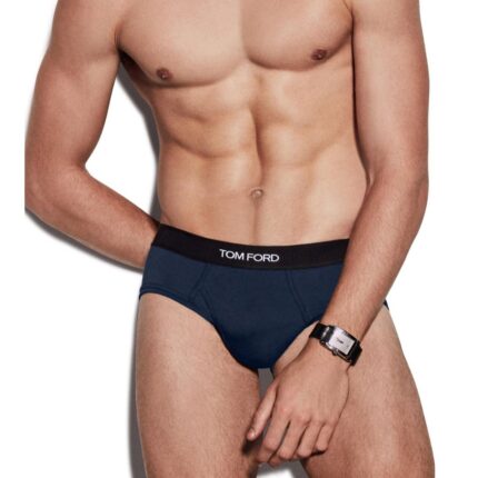 TOM FORD COTTON BRIEFS NAVY