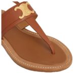 CELINE LYMPIA TRIOMPHE THONG IN CALFSKIN TAN
