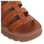 CELINE CLEA TRIOMPHE GLADIATOR SANDAL IN CALFSKIN VEGETAL TANNING TAN