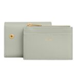 CELINE COMPACT WALLET WITH COIN TRIOMPHE IN SHINY CALFSKIN LIGHT CLAY