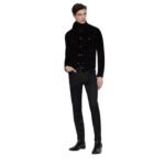 TOM FORD CASHMERE SUEDE WESTERN JACKET BLACK