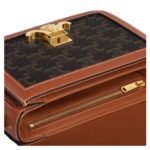 CELINE TEEN TRIOMPHE BAG IN CANVAS AND CALFSKIN TAN