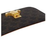 CELINE SHOULDER BAG CLAUDE IN TRIOMPHE CANVAS AND CALFSKIN TAN