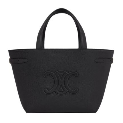 CELINE MINI CABAS ANAIS CUIR TRIOMPHE IN GRAINED CALFSKIN BLACK
