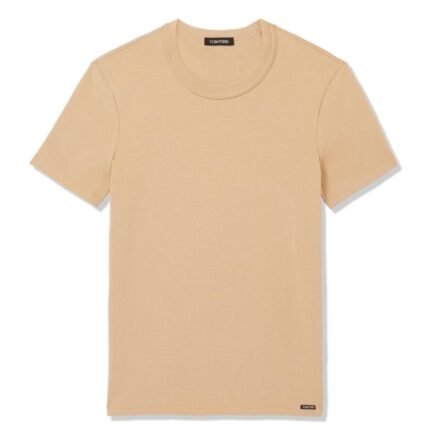 TOM FORD COTTON CREWNECK T SHIRT NUDE