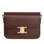 CELINE CLASSIQUE TRIOMPHE BAG IN SHINY CALFSKIN PALE BEIGE